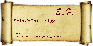 Soltész Helga névjegykártya